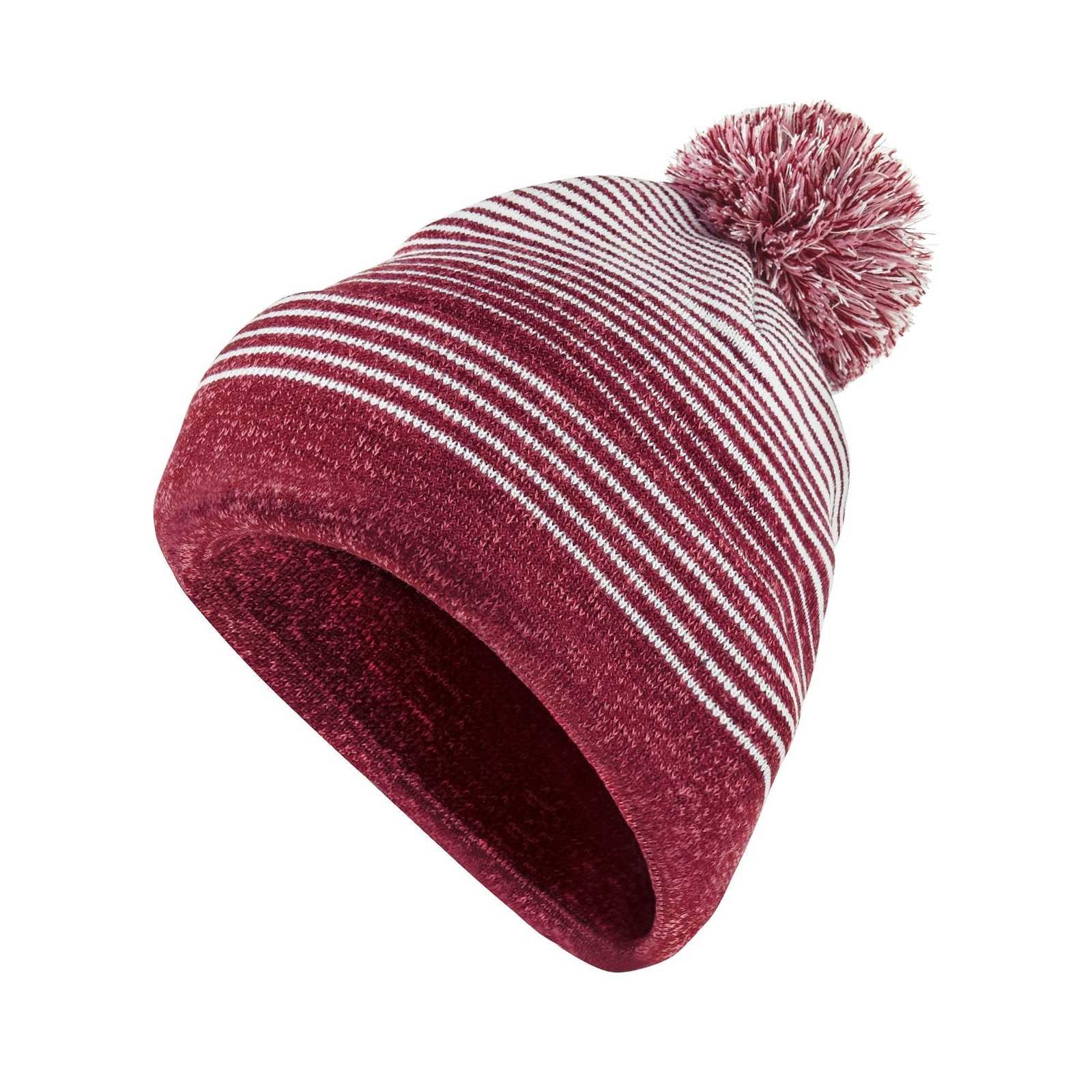 Holloway 223845 Constant Beanie - Maroon White - HIT a Double