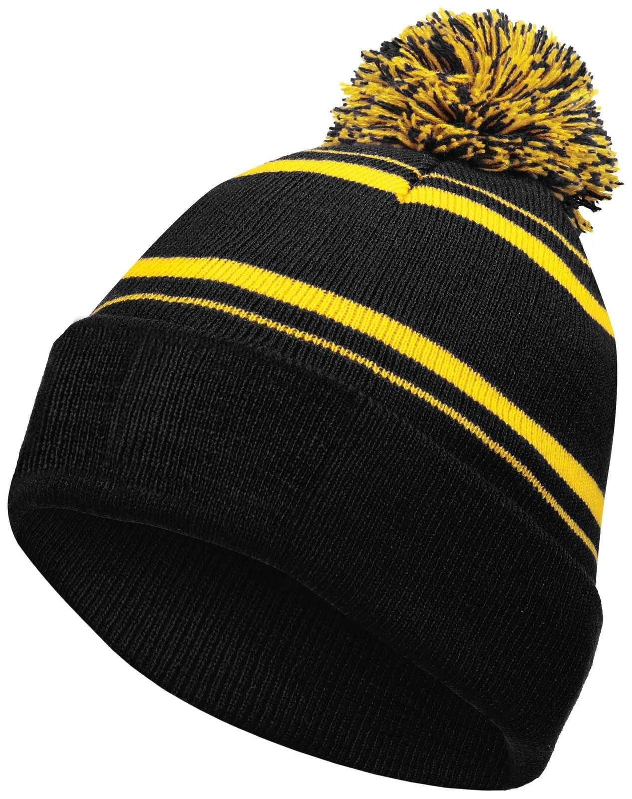 Holloway 223860 Homecoming Beanie with Cuff - Black Light Gold - HIT a Double