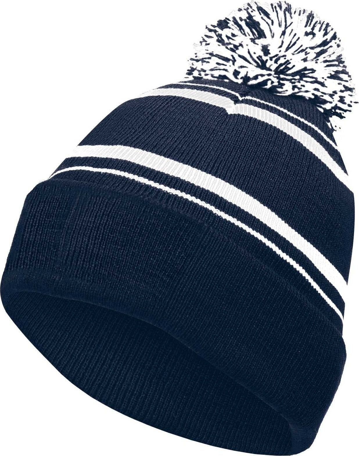 Holloway 223860 Homecoming Beanie with Cuff - Navy White - HIT a Double