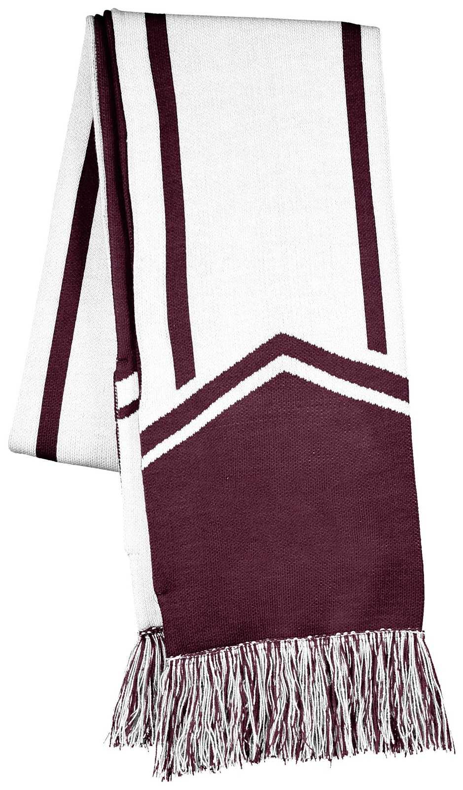 Holloway 223862 Homecoming Scarf - Maroon White - HIT a Double