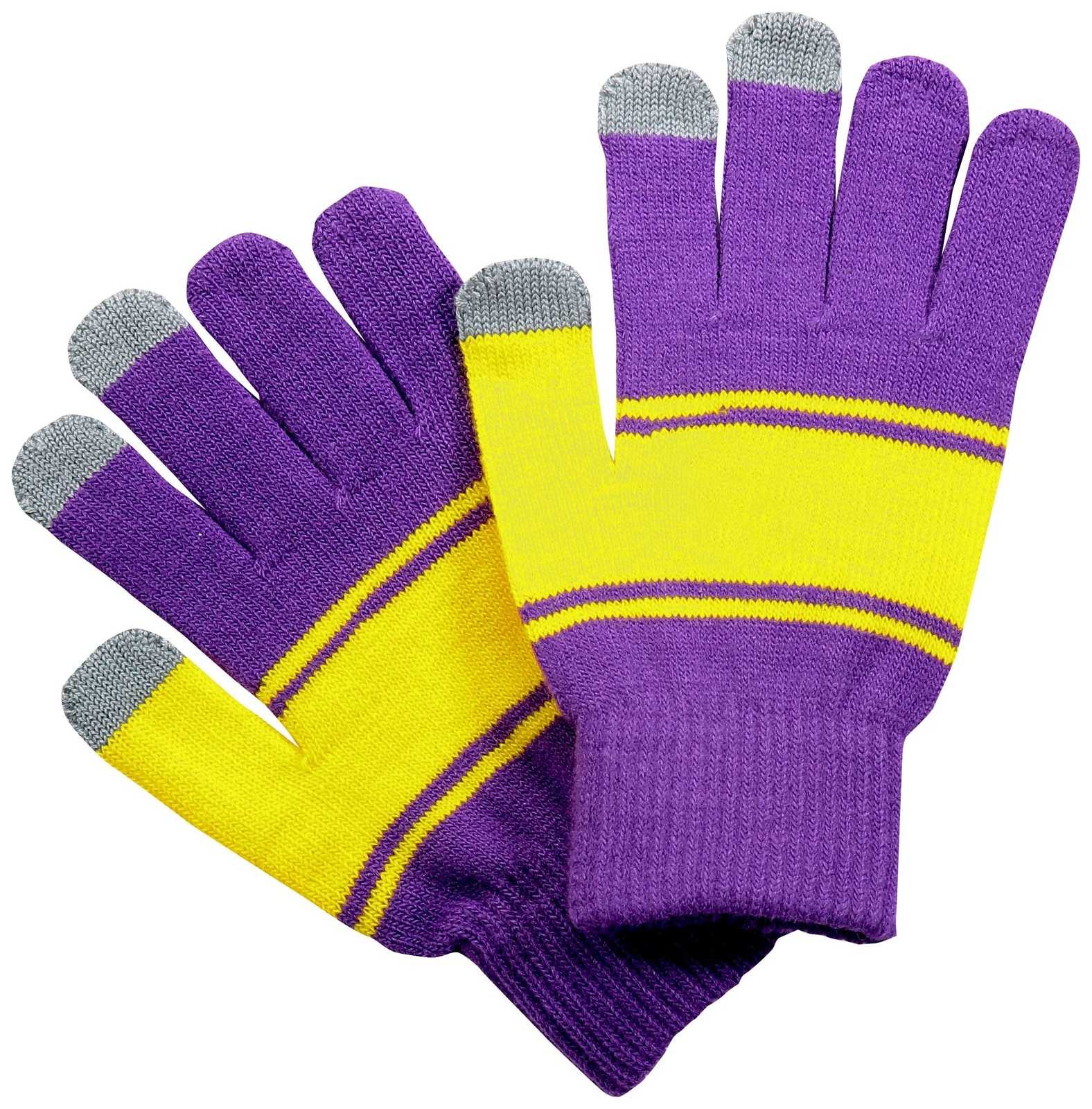 Holloway 223863 Homecoming Glove - Purple Light Gold - HIT a Double