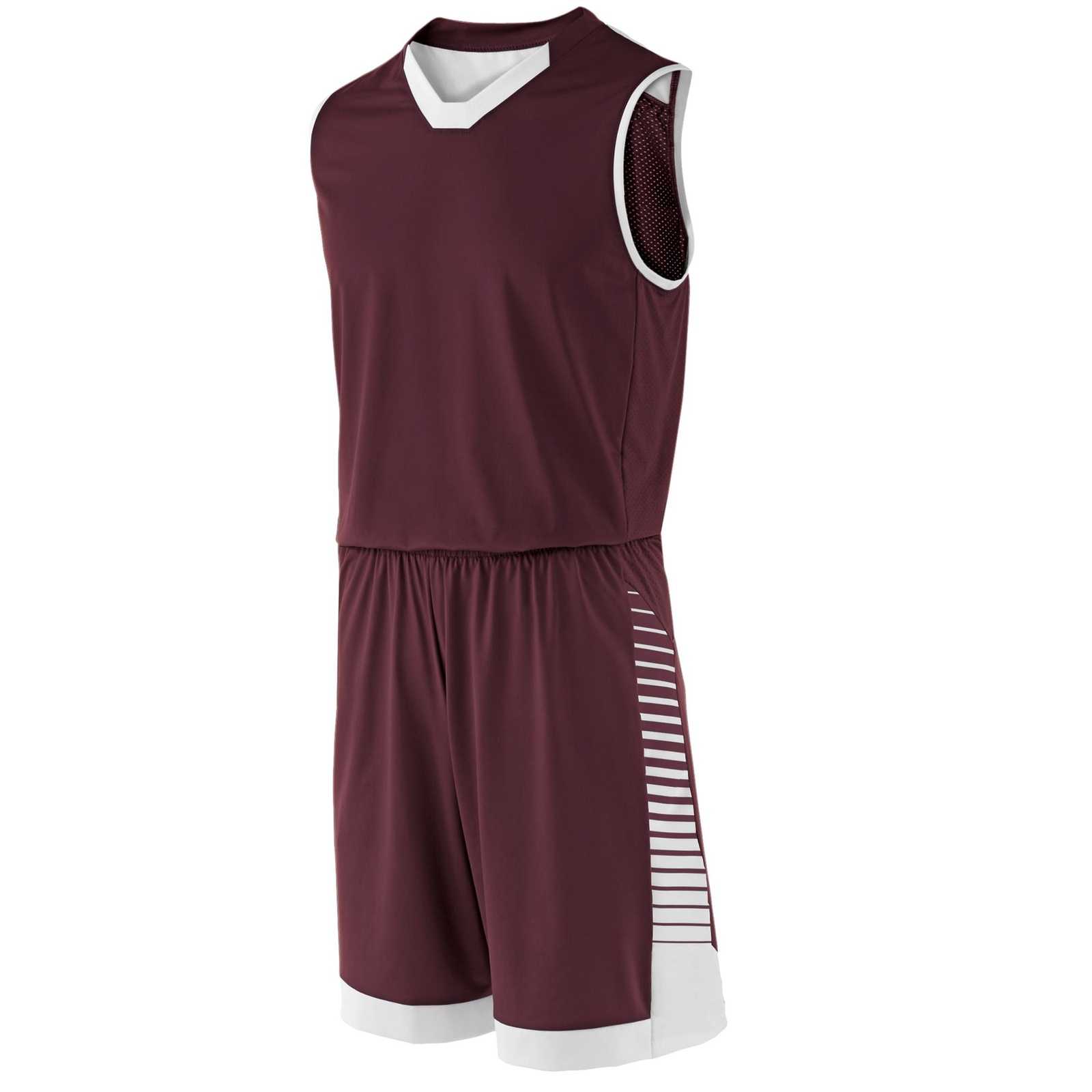 Holloway 224070 Arc Jersey - Maroon White - HIT a Double