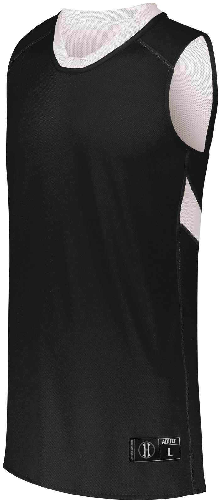 Holloway 224078 Dual-Side Single Ply Basketball Jersey - Black White - HIT a Double