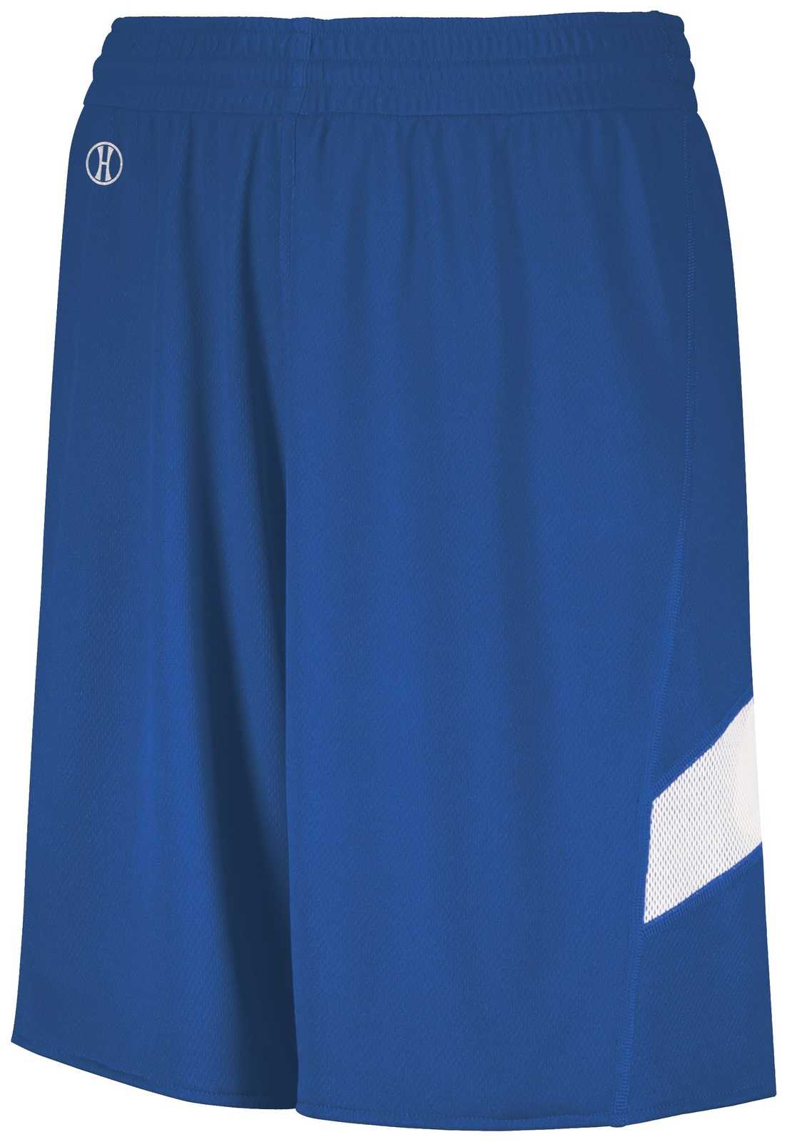 Holloway 224079 Dual-Side Single Ply Shorts - Royal White - HIT a Double