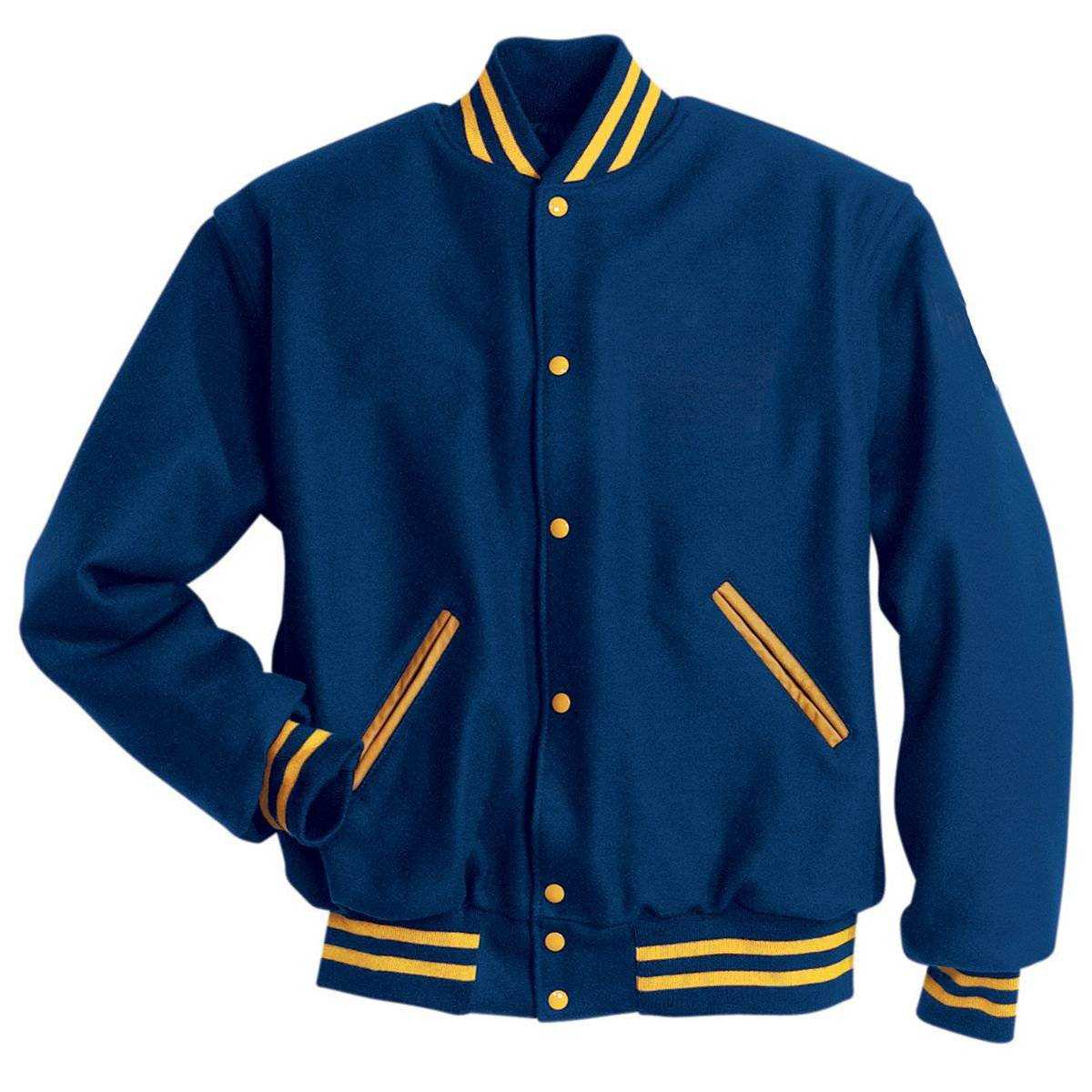 Holloway 224182 Letterman (All Wool) - True Navy Light Gold - HIT a Double