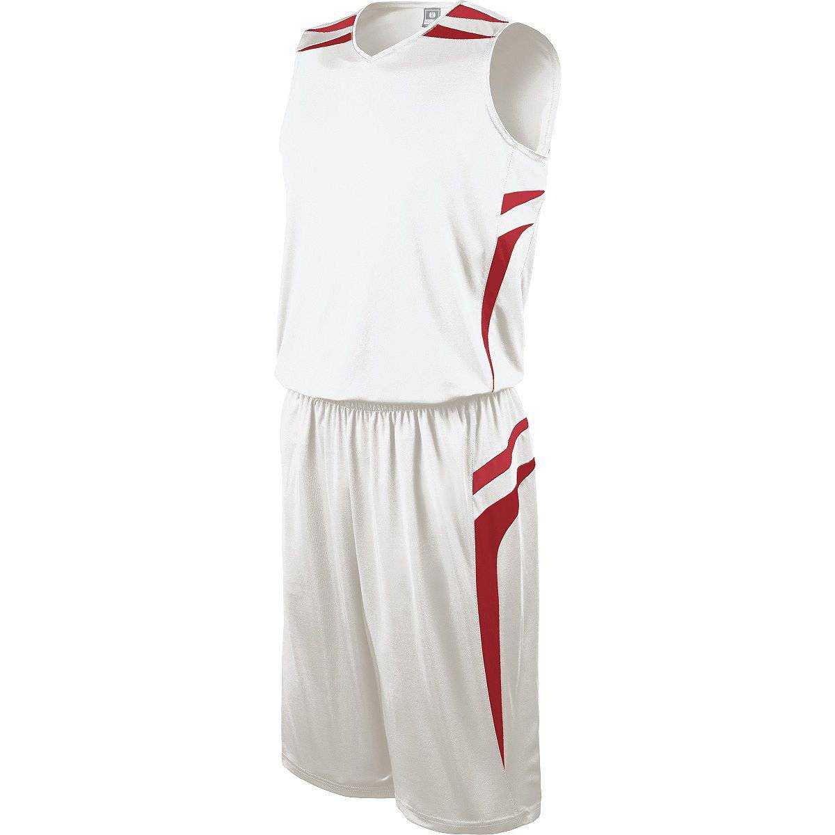 Holloway 224264 Youth Prodigy Jersey - White Scarlet Scarlet - HIT a Double