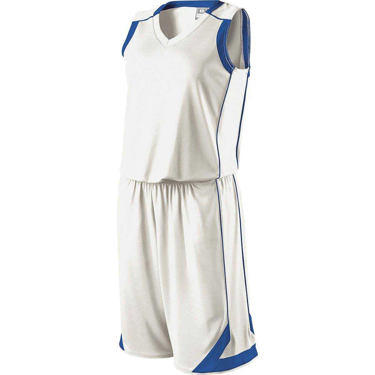 Holloway 224362 Ladies Carthage Jersey - White Royal - HIT a Double