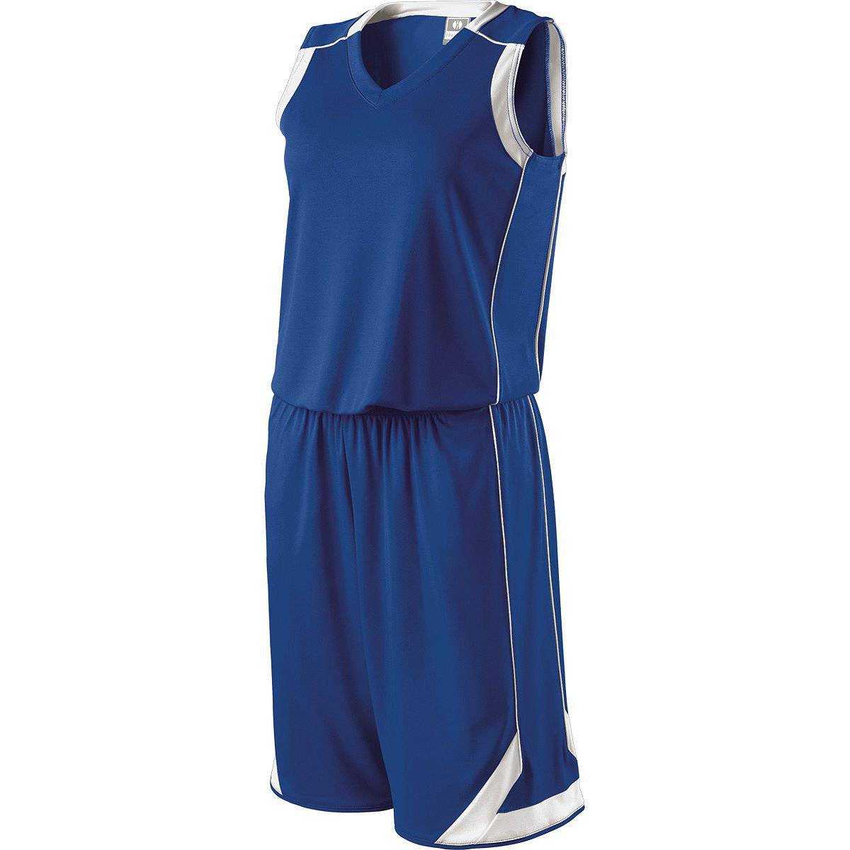 Holloway 224363 Ladies Carthage Short - Royal White - HIT a Double