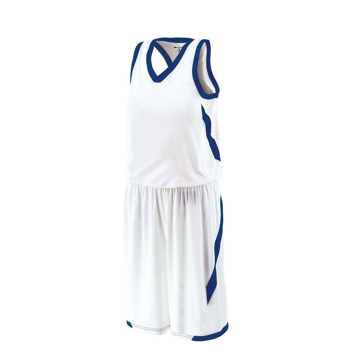 Holloway 224366 Ladies Lateral Jersey - White Royal - HIT a Double
