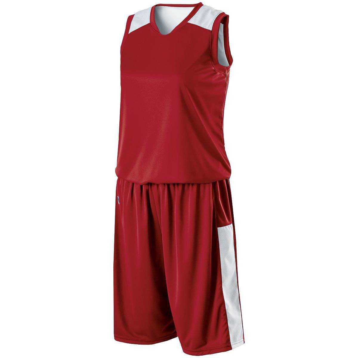 Holloway 224368 Ladies Reversible Nuclear Jersey - Scarlet White - HIT a Double