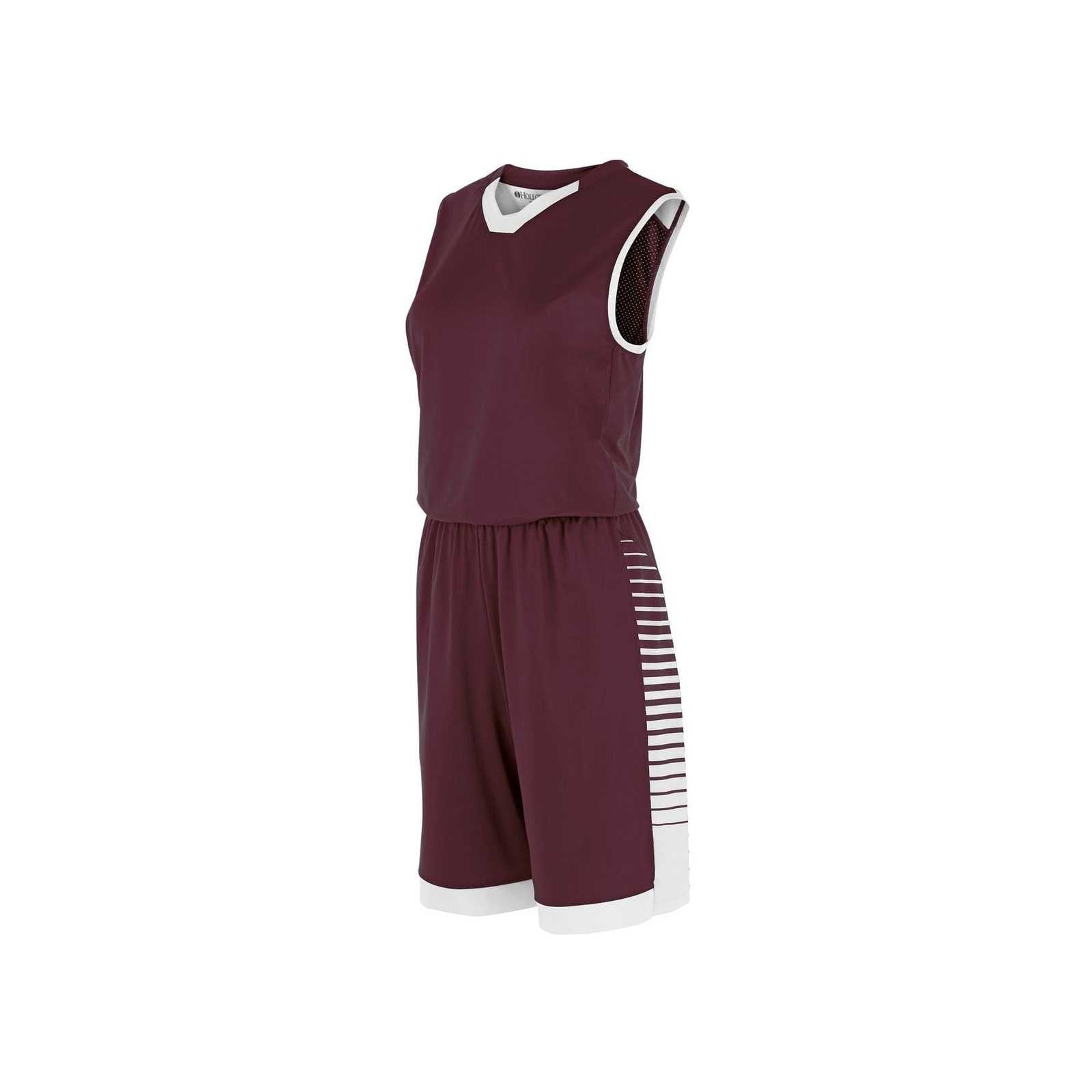 Holloway 224370 Ladies' Arc Jersey - Maroon White - HIT a Double