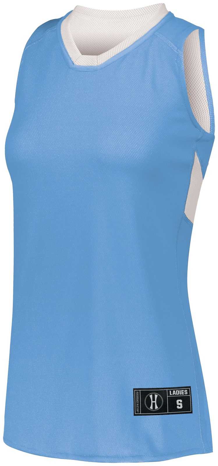 Holloway 224378 Ladies Dual-Side Single Ply Basketball Jersey - University Blue White - HIT a Double