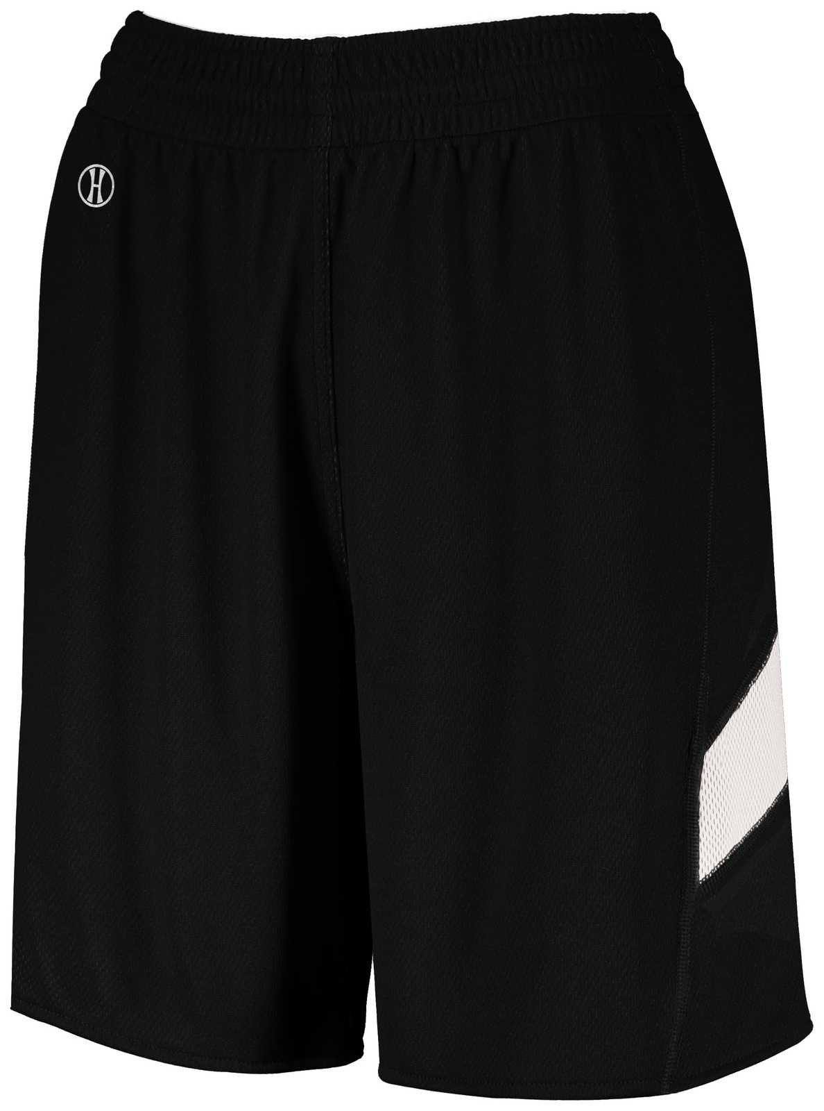 Holloway 224379 Ladies Dual-Side Single Ply Shorts - Black White - HIT a Double