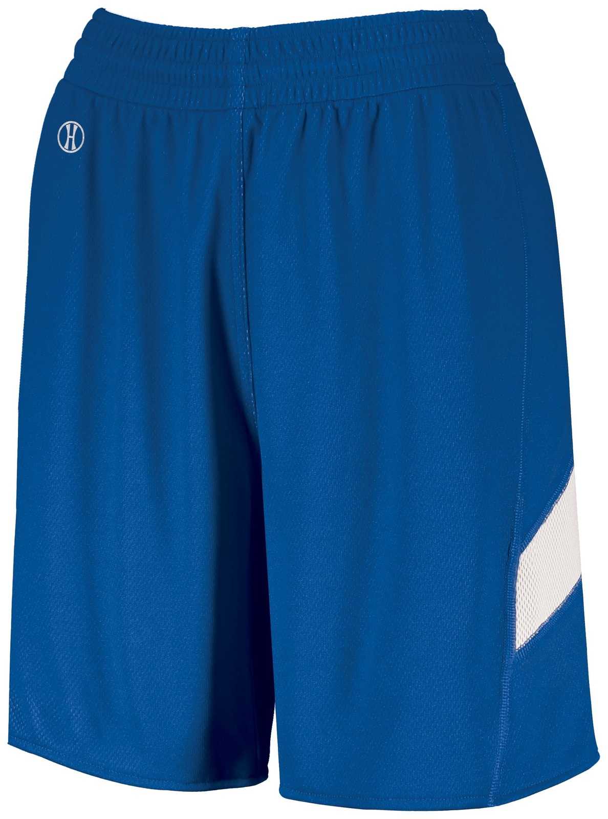 Holloway 224379 Ladies Dual-Side Single Ply Shorts - Royal White - HIT a Double
