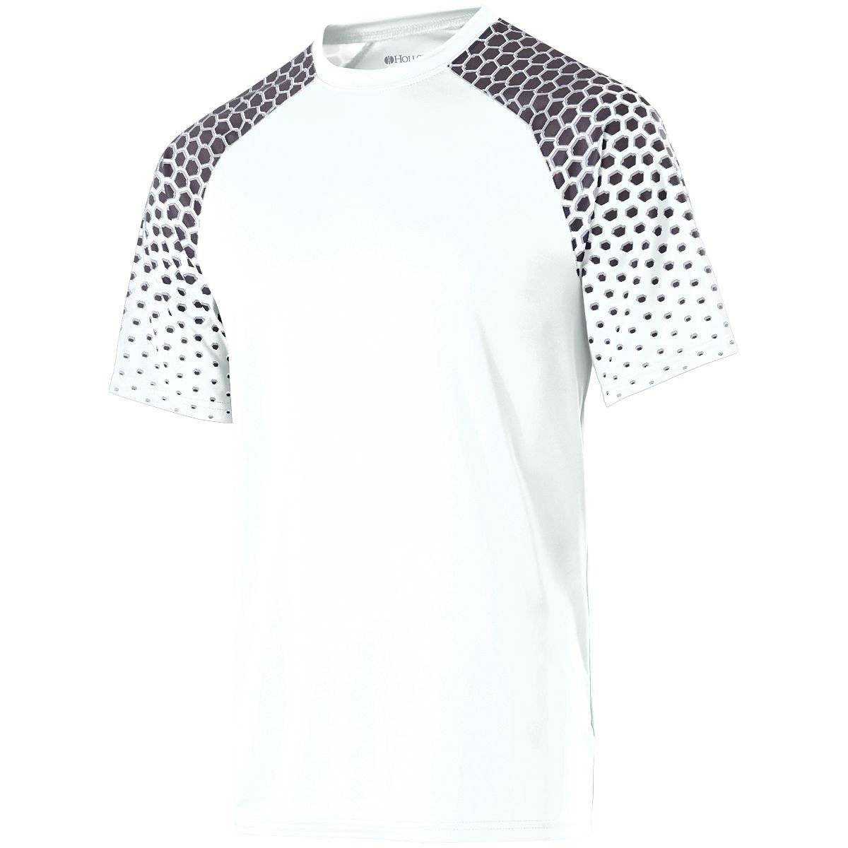 Holloway 228102 Voltage Shirt - White Carbon Silver Gray - HIT a Double