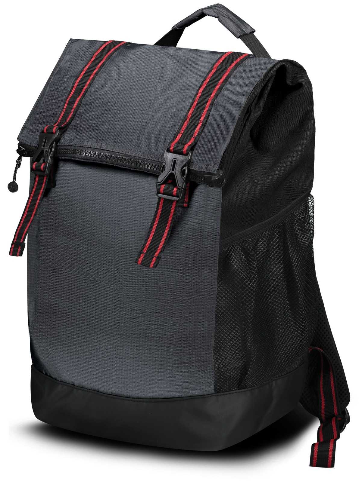 Holloway 229007 Expedition Backpack - Carbon Black Scarlet - HIT a Double