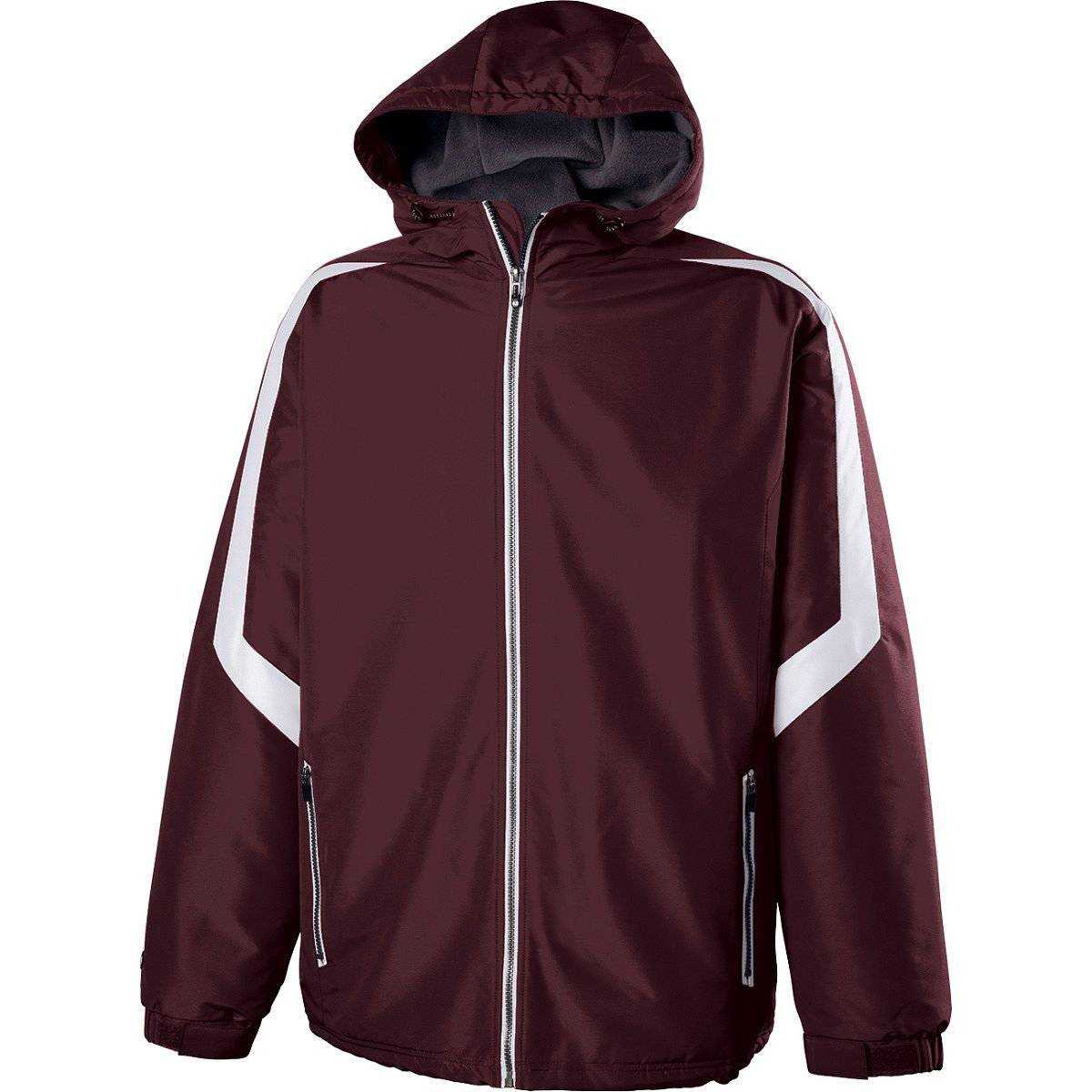 Holloway 229059 Charger Jacket - Maroon White - HIT a Double