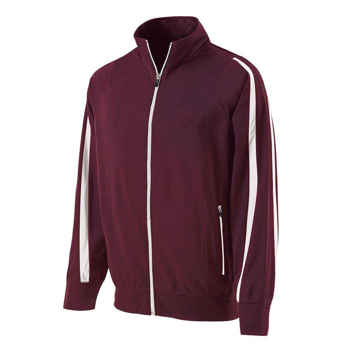 Holloway 229142 Determination Jacket - Maroon White - HIT a Double