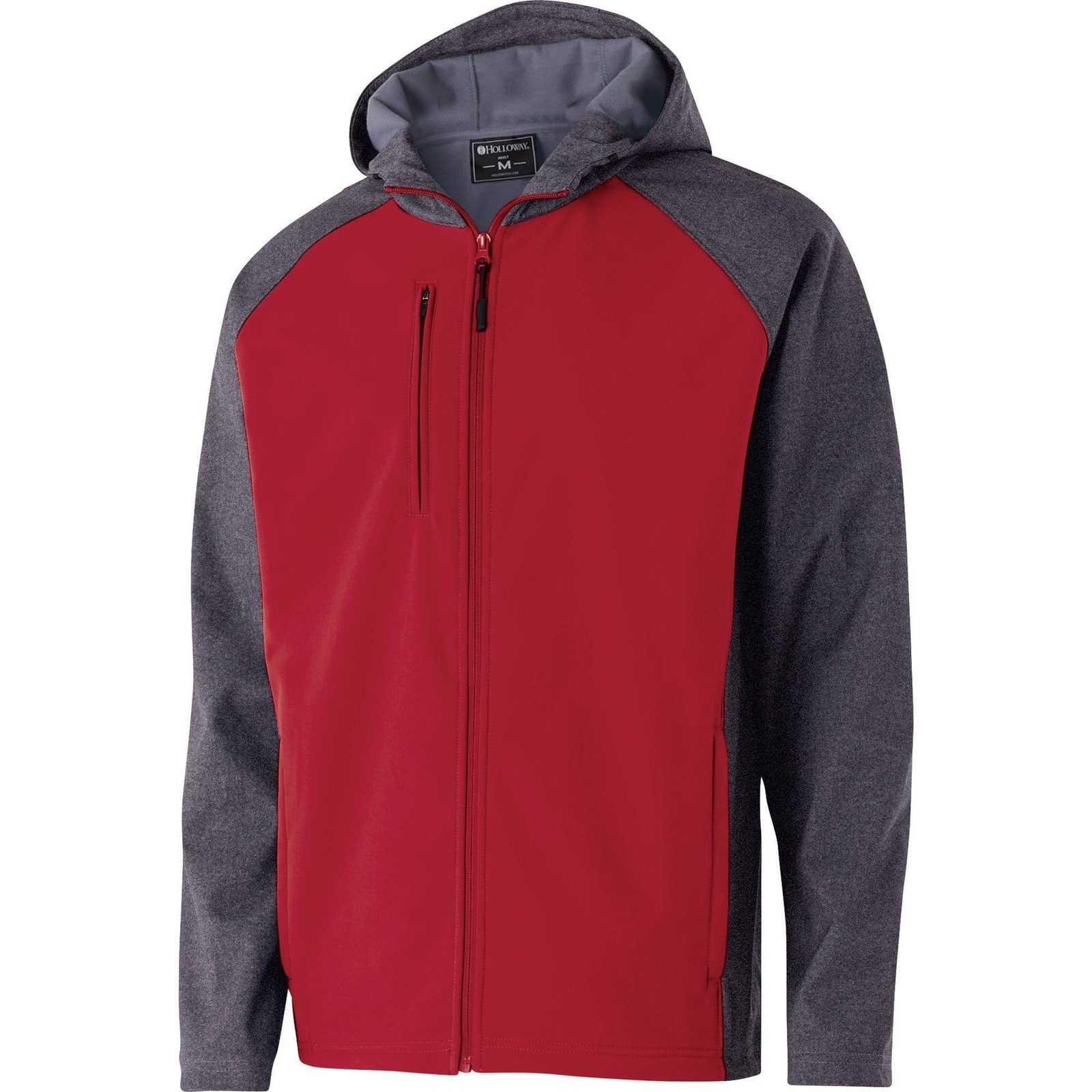 Holloway 229157 Raider Softshell Jacket - Carbon Print Scarlet - HIT a Double
