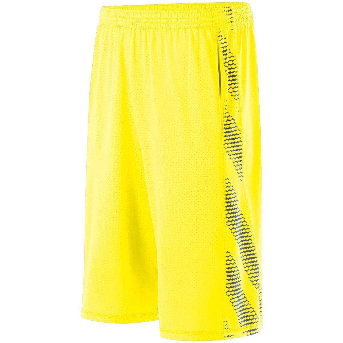 Holloway 229212 Youth Torpedo Short - Bright Yellow Yellow Pattern - HIT a Double