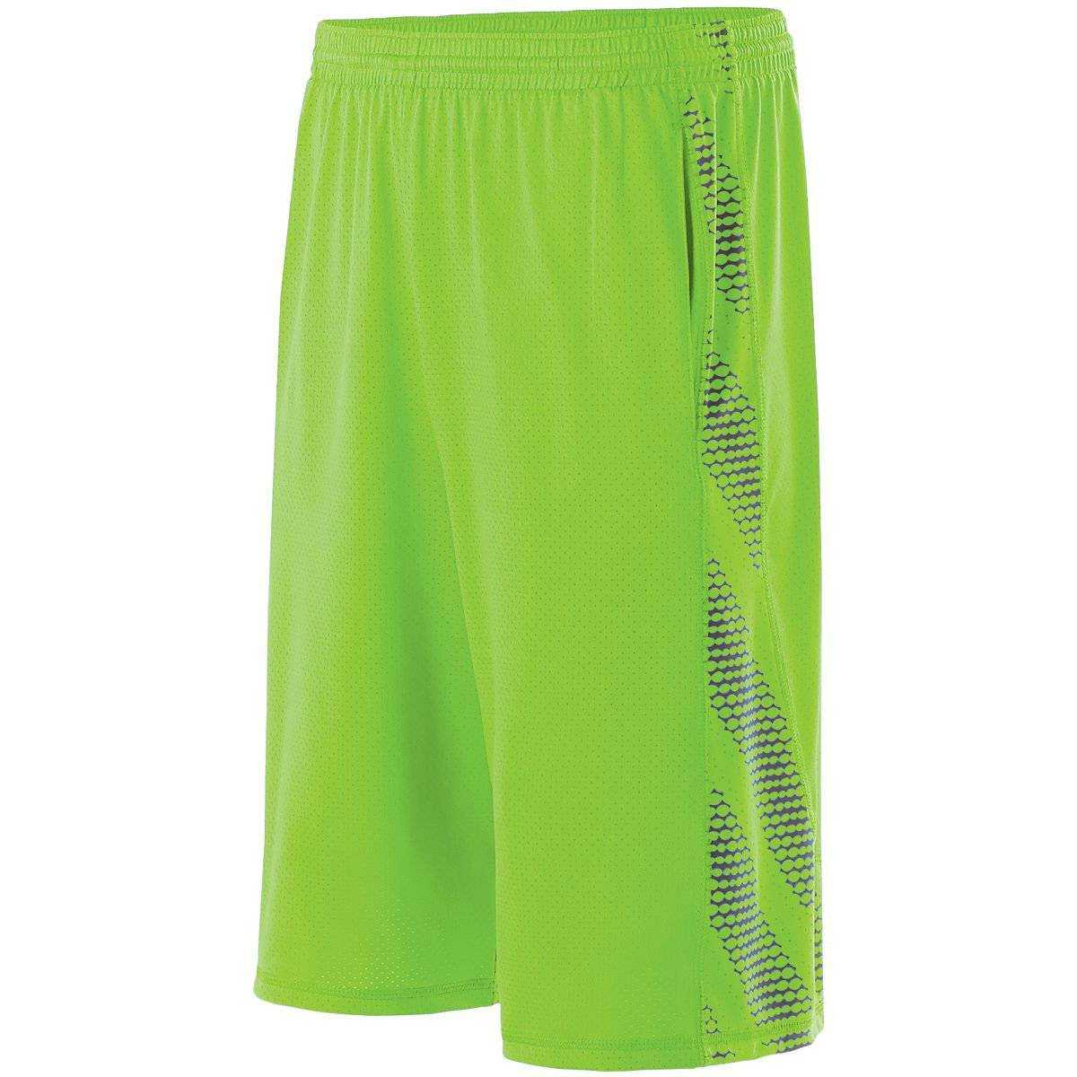Holloway 229212 Youth Torpedo Short - Lime Lime Pattern - HIT a Double