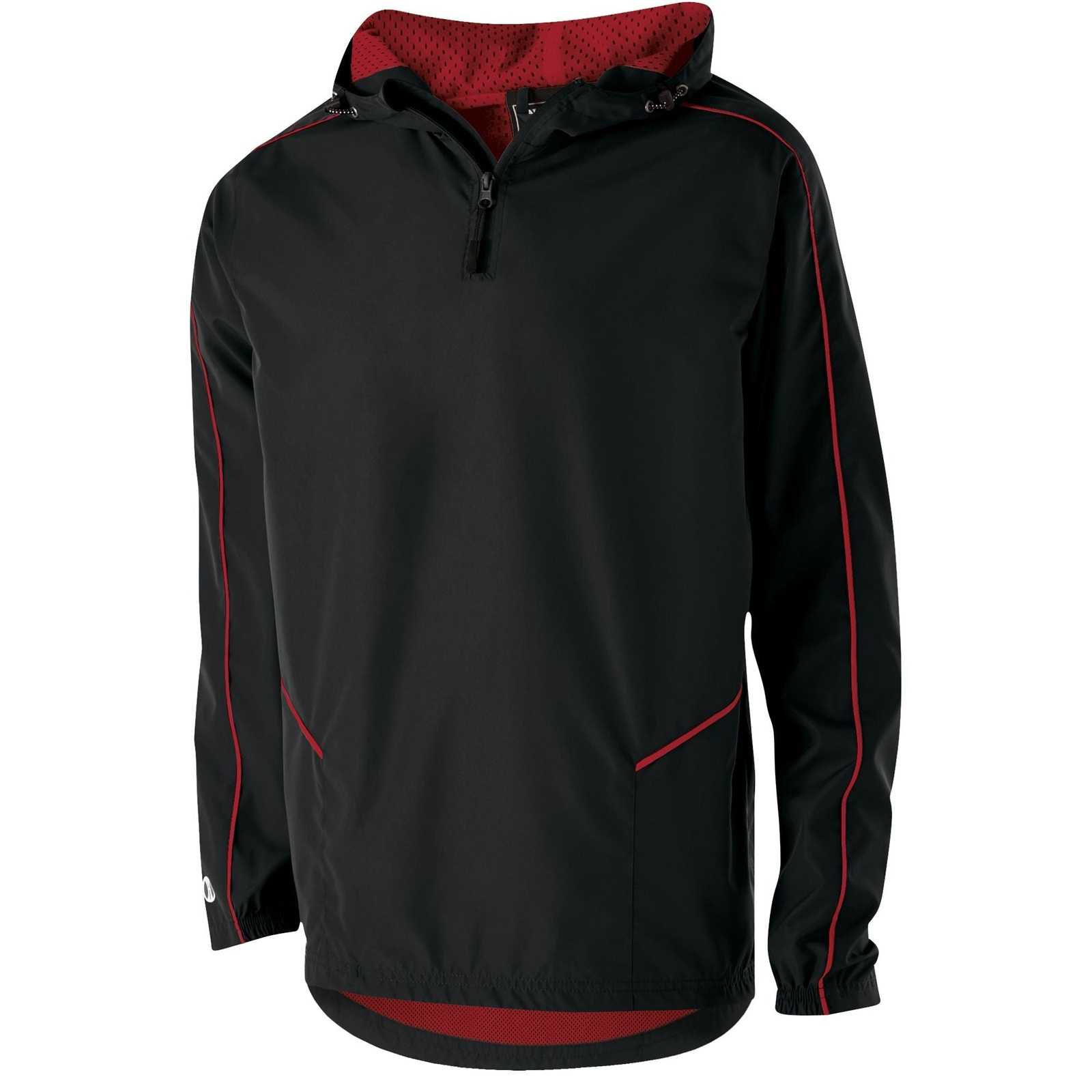 Holloway 229216 Youth Wizard Pullover - Black Scarlet - HIT a Double