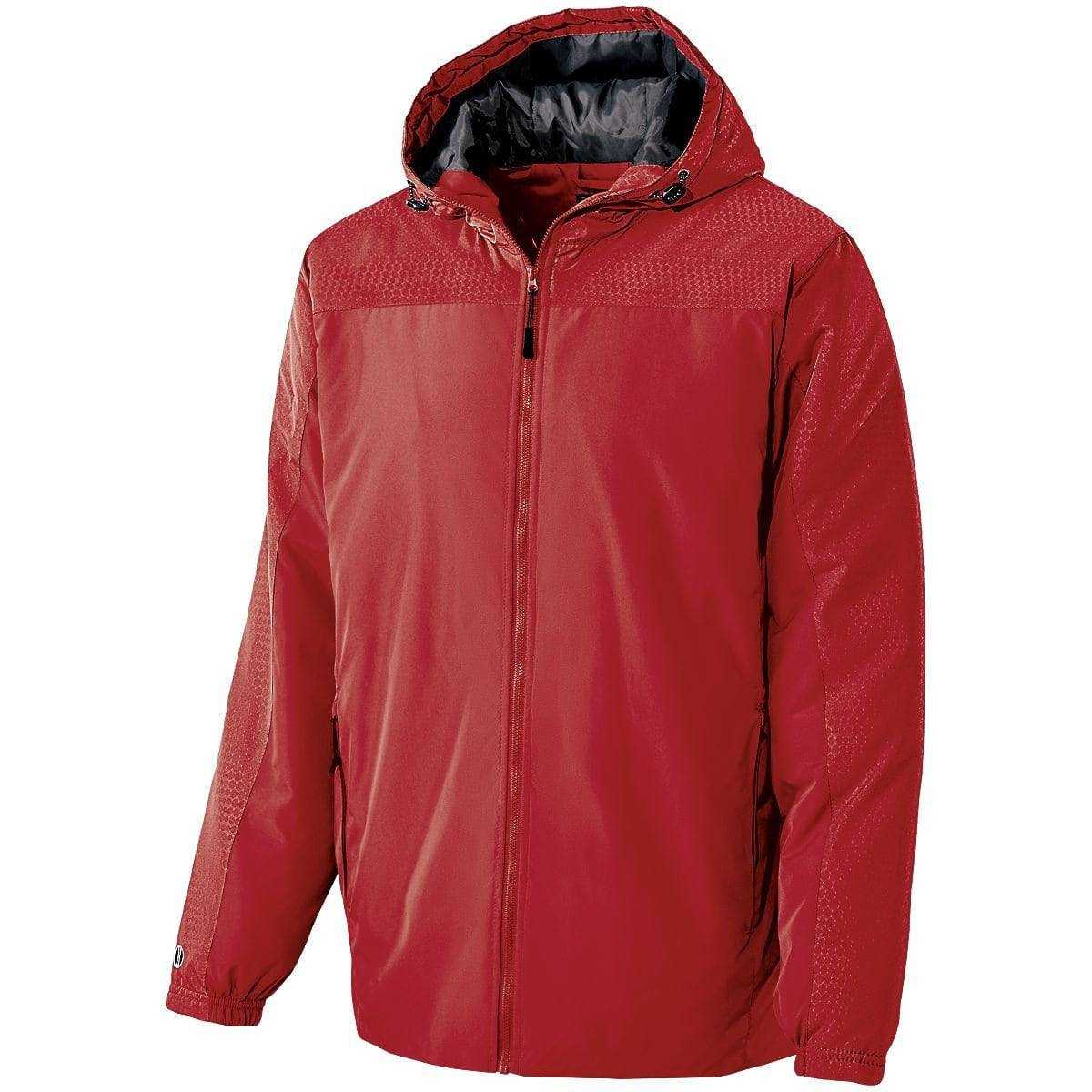 Holloway 229217 Youth Bionic Hooded Jacket - Scarlet Carbon - HIT a Double