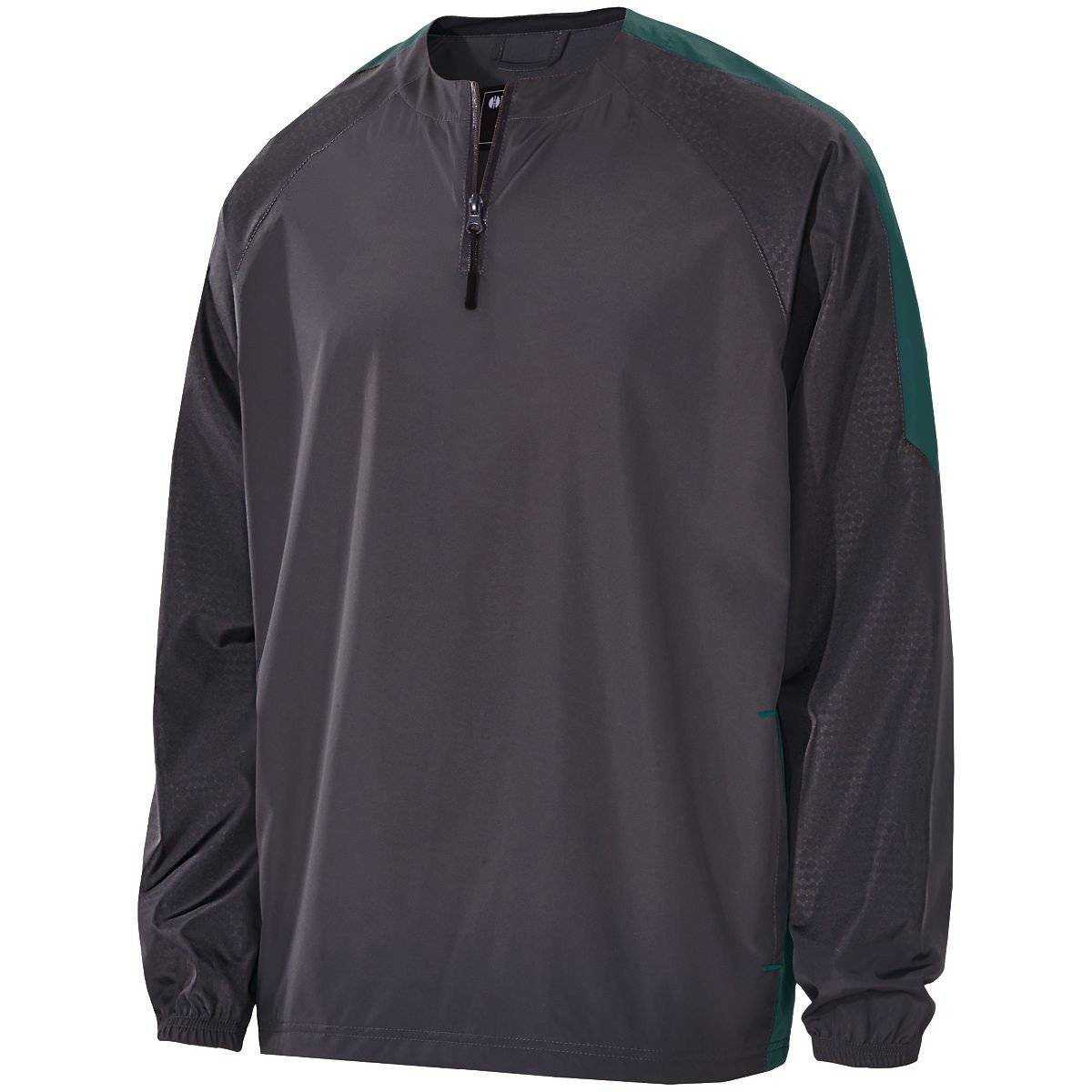 Holloway 229227 Youth Bionic 1/4 Zip Pullover - Carbon Dark Green - HIT a Double