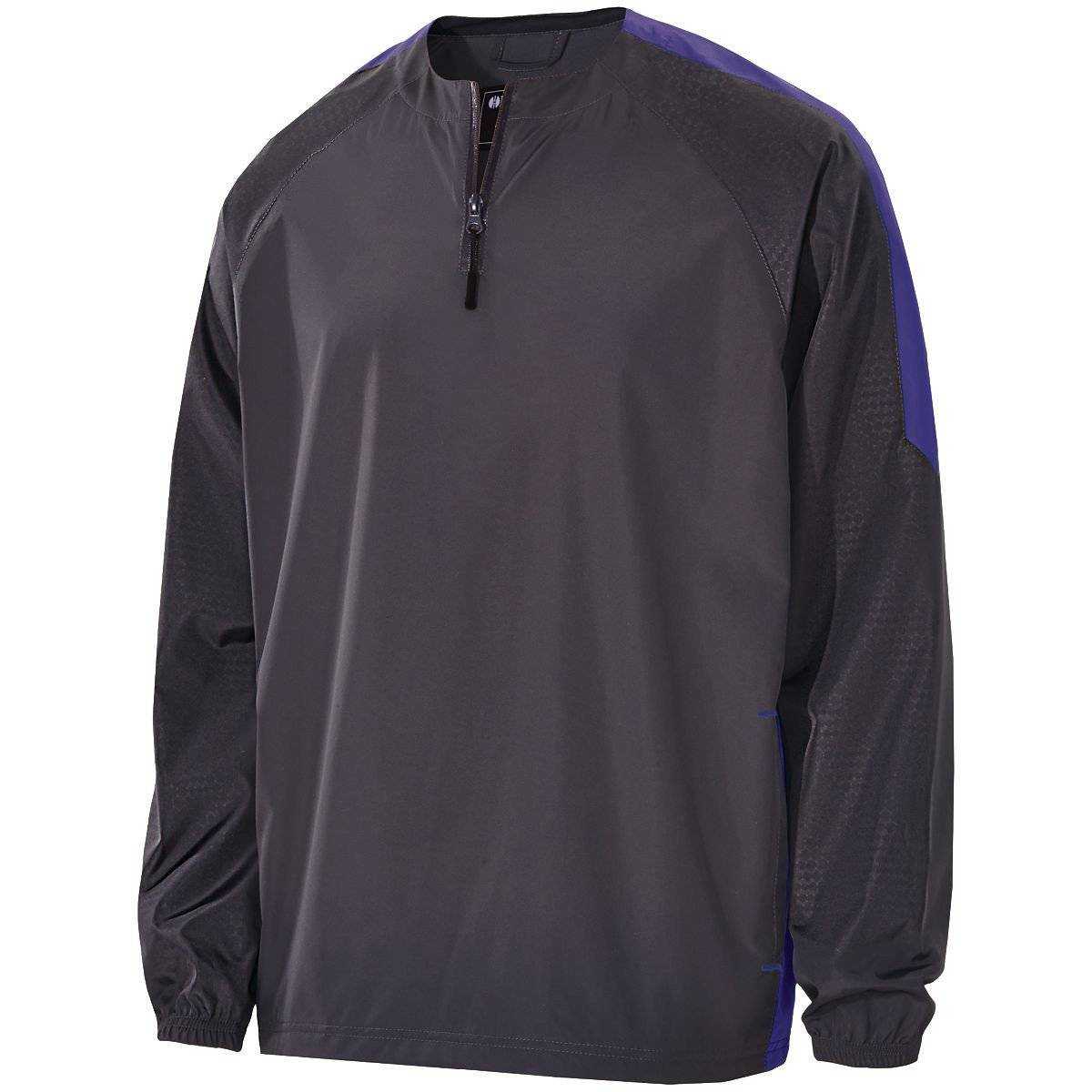 Holloway 229227 Youth Bionic 1/4 Zip Pullover - Carbon Purple - HIT a Double