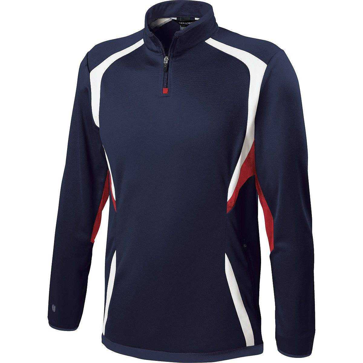 Holloway 229237 Youth Transform Pullover - Navy Scarlet White - HIT a Double