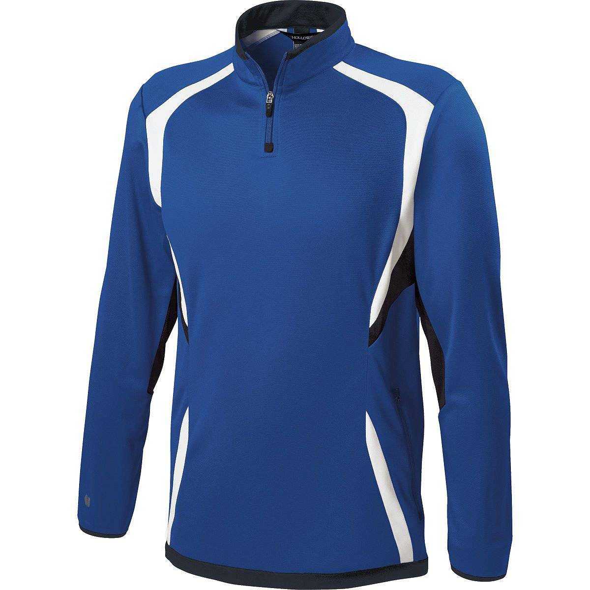 Holloway 229237 Youth Transform Pullover - Royal Black White - HIT a Double