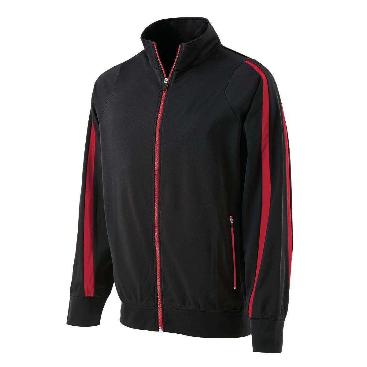 Holloway 229242 Youth Determination Jacket - Black Scarlet - HIT a Double