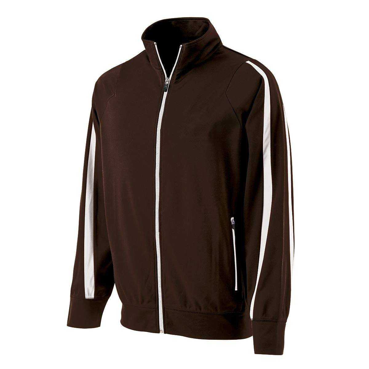 Holloway 229242 Youth Determination Jacket - Brown White - HIT a Double