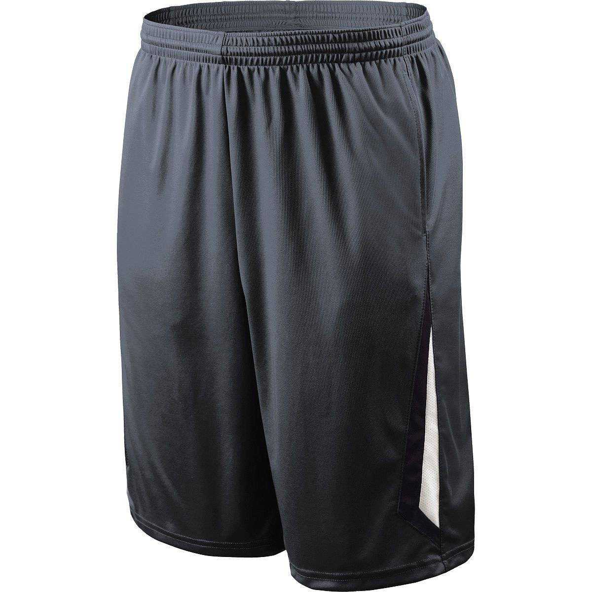Holloway 229266 Youth Mobility Short - Graphite Black White - HIT a Double