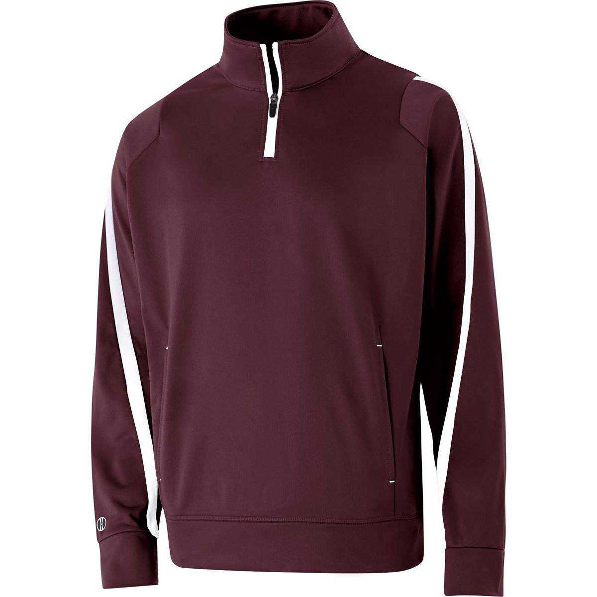 Holloway 229292 Youth Determination Pullover - Maroon White - HIT a Double