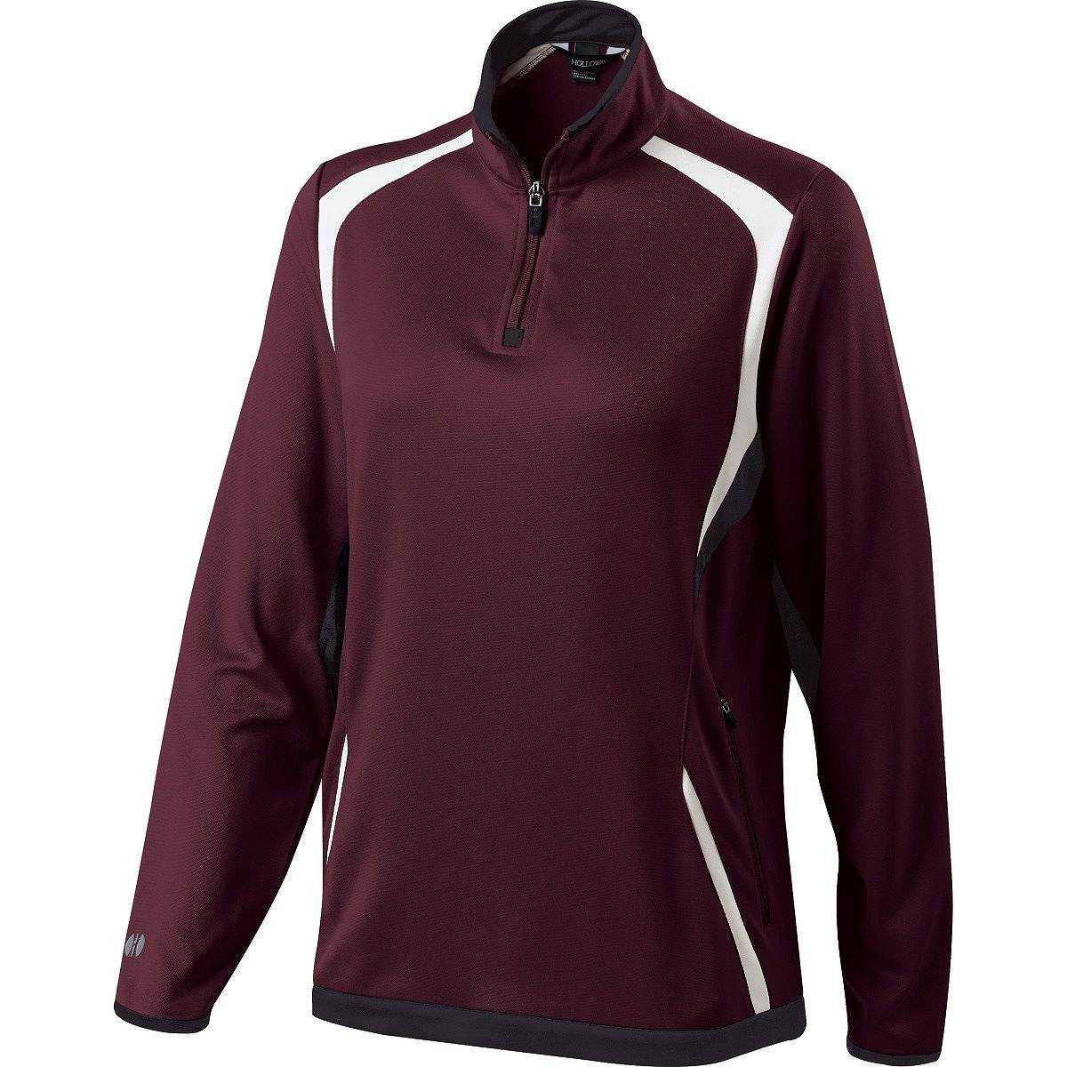 Holloway 229337 Ladies Transform Pullover - Maroon Black White - HIT a Double