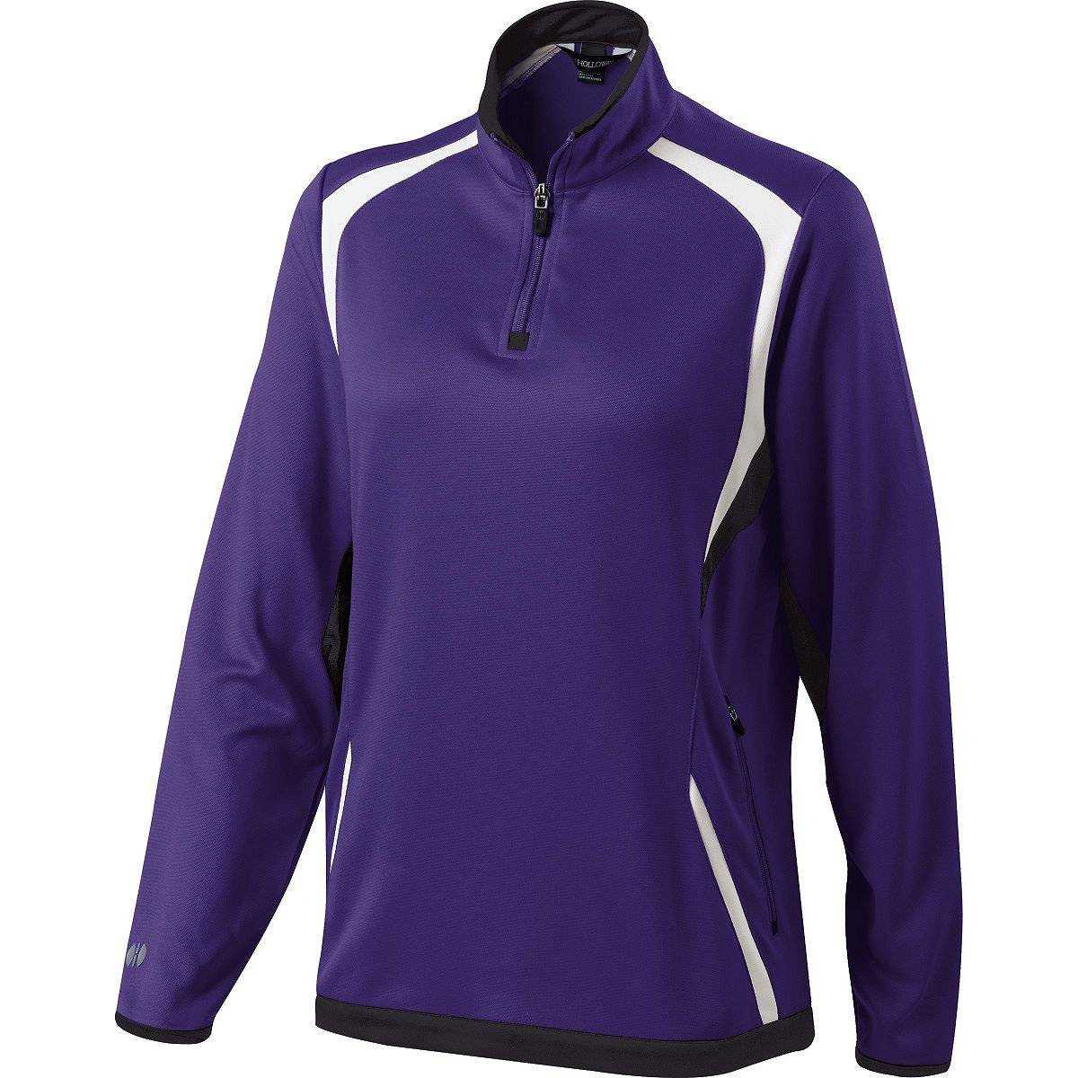 Holloway 229337 Ladies Transform Pullover - Purple Black White - HIT a Double
