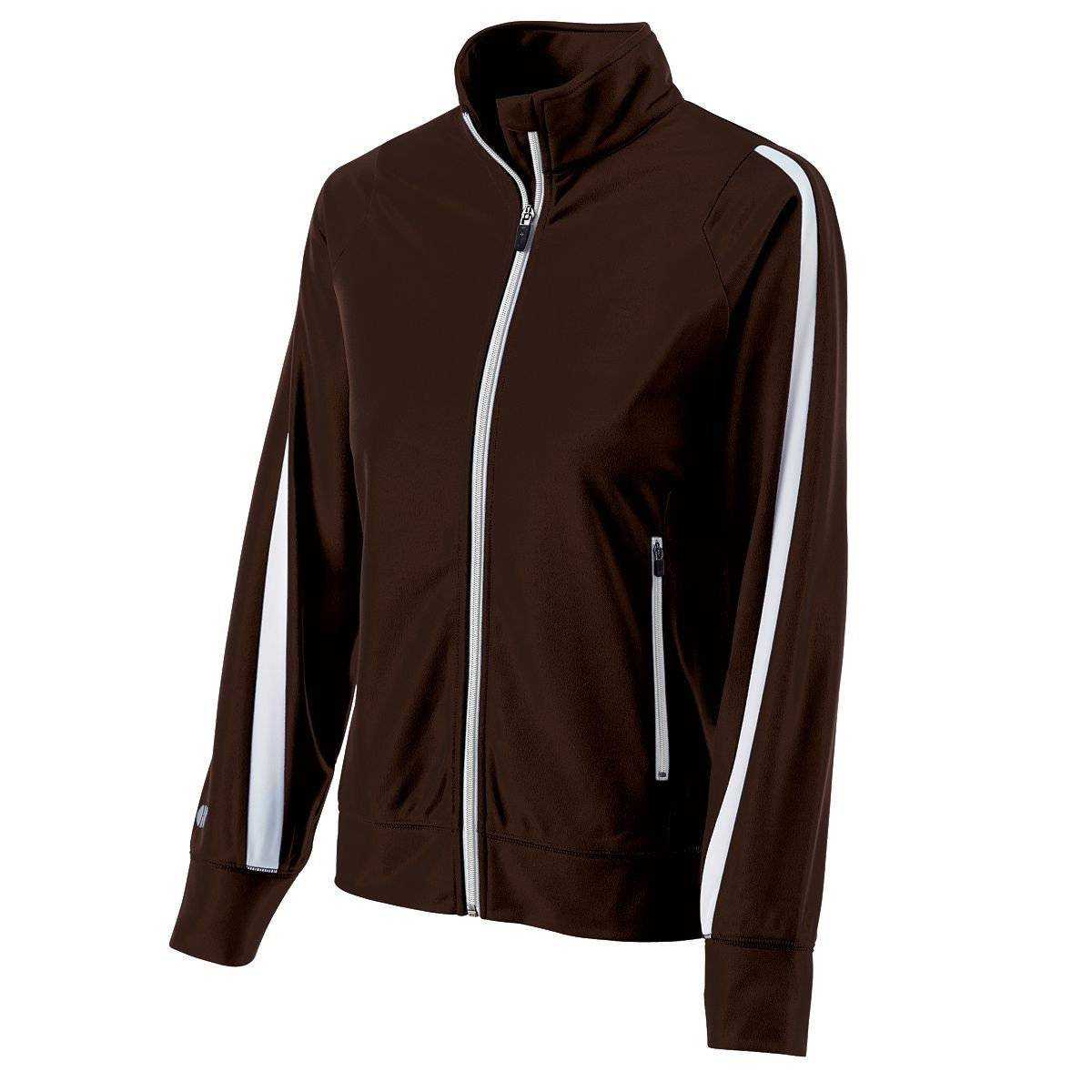 Holloway 229342 Ladies Determination Jacket - Brown White - HIT a Double