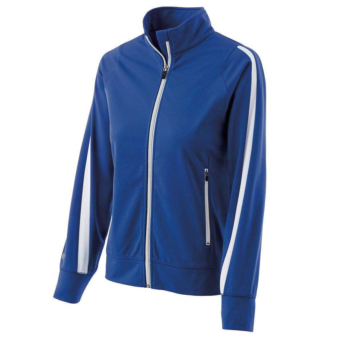 Holloway 229342 Ladies Determination Jacket - Royal White - HIT a Double