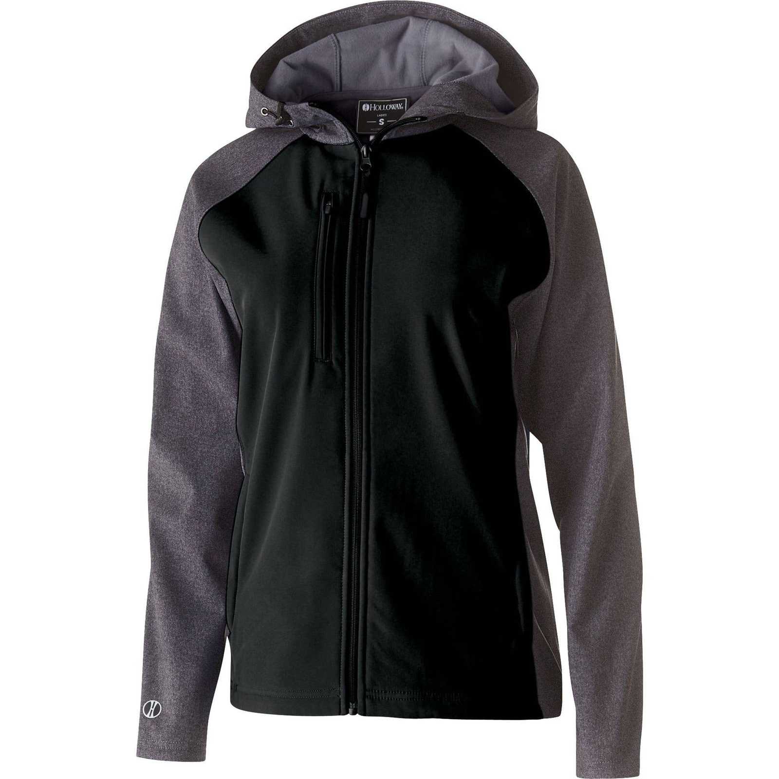Holloway 229357 Ladies' Raider Softshell Jacket - Carbon Print Black - HIT a Double