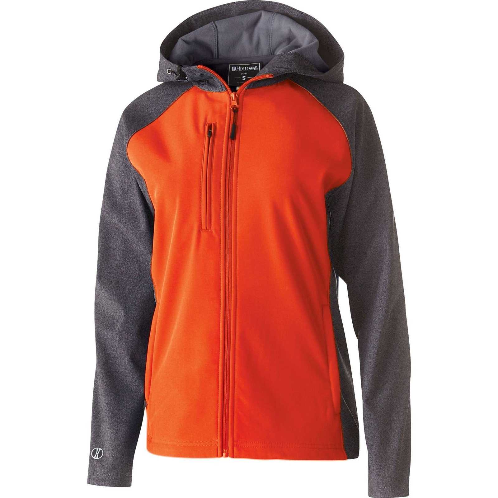 Holloway 229357 Ladies' Raider Softshell Jacket - Carbon Print Orange - HIT a Double