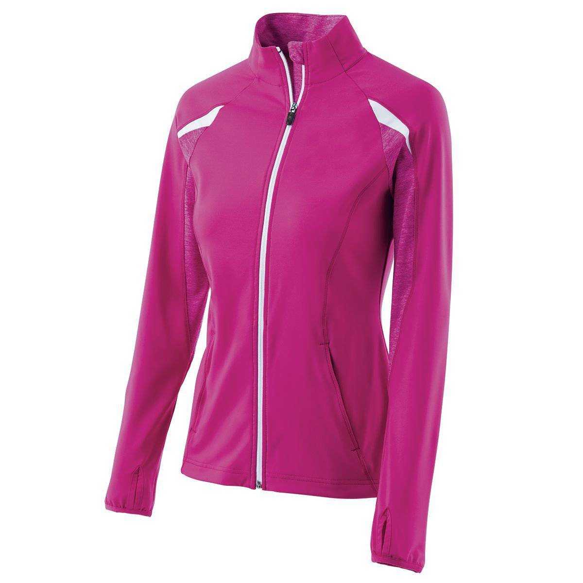 Holloway 229363 Ladies Tumble Jacket - Power Pink Pink Heather White - HIT a Double