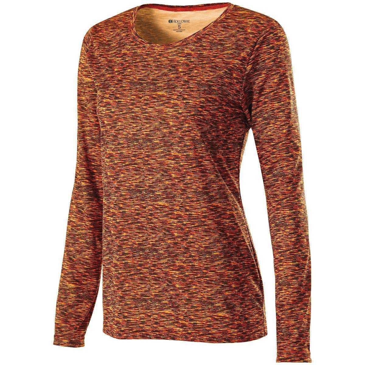 Holloway 229365 Ladies Long Sleeve Space Dye Shirt - Orange Pattern - HIT a Double