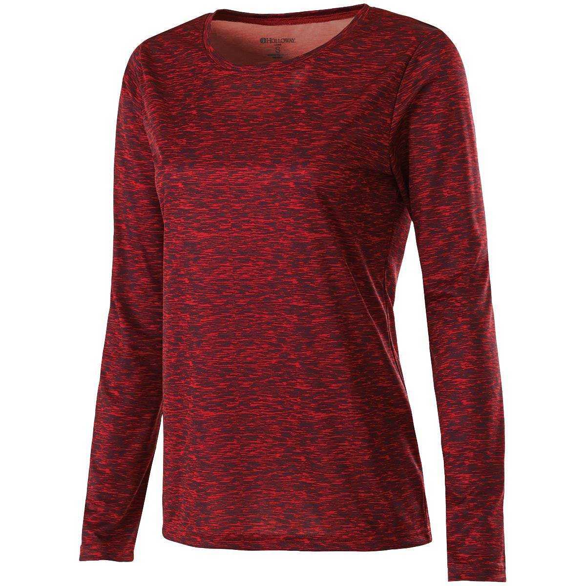 Holloway 229365 Ladies Long Sleeve Space Dye Shirt - Red Pattern - HIT a Double