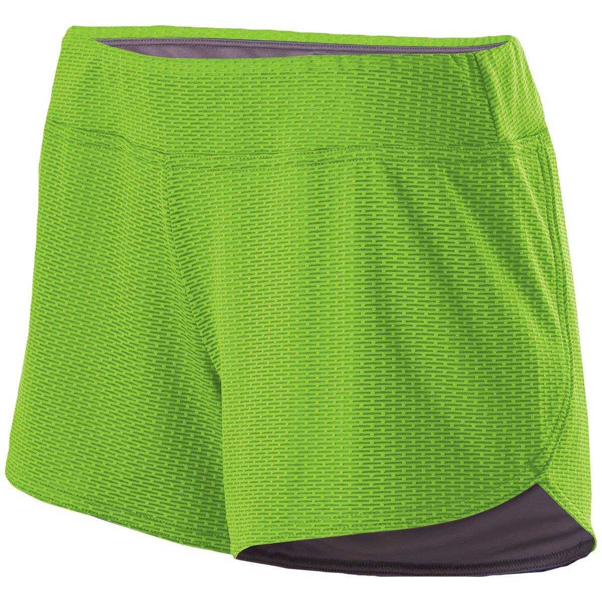 Holloway 229369 Ladies Boundary Short - Lime Graphite - HIT a Double