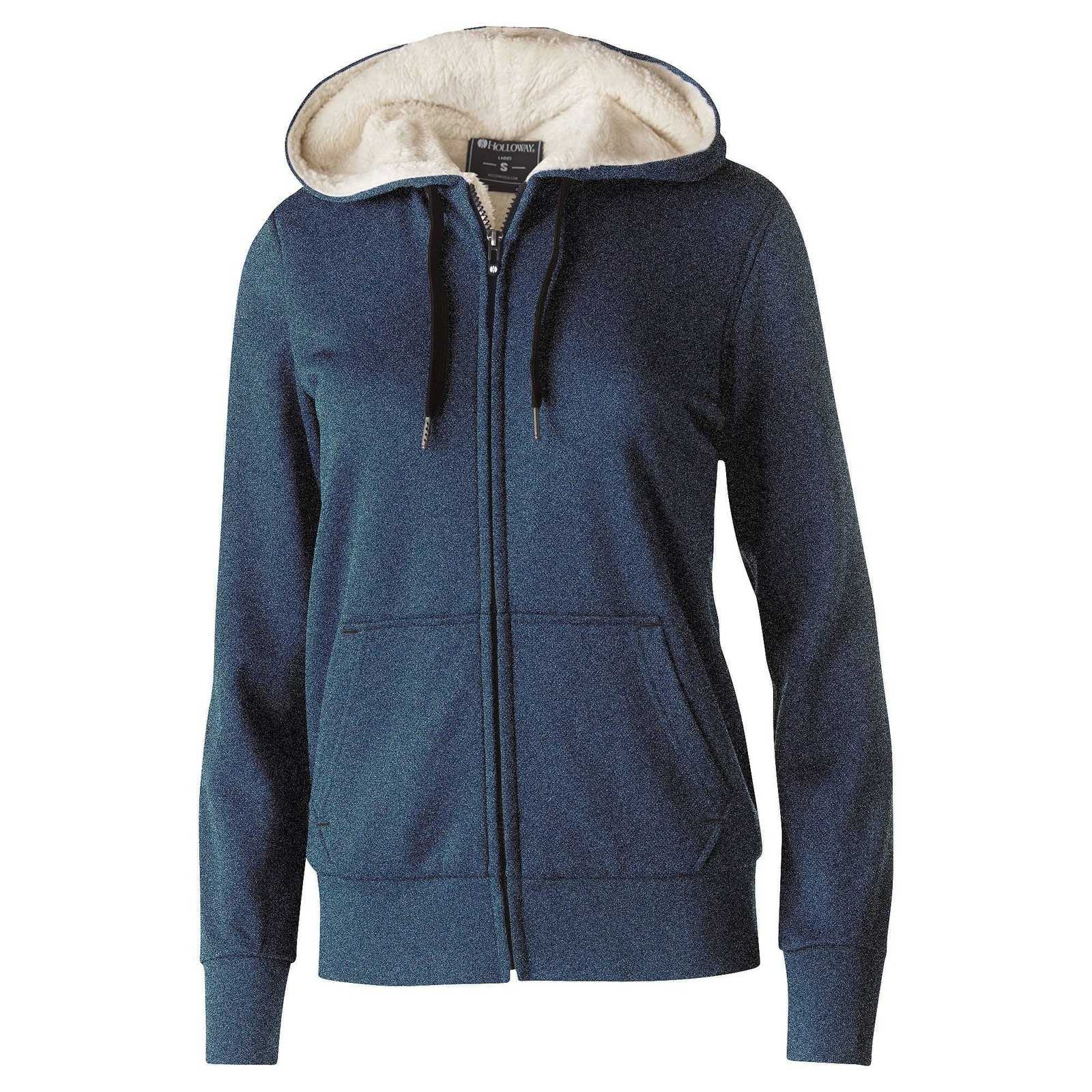 Holloway 229374 Ladies' Artillery Sherpa Jacket - Navy Heather - HIT a Double