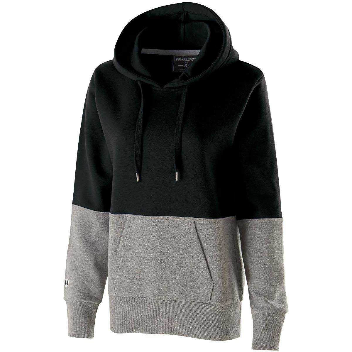 Holloway 229378 Ladies Ration Hoodie - Black Charcoal Heather - HIT a Double