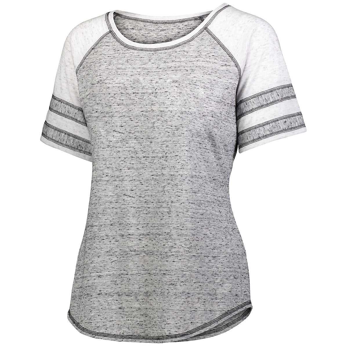 Holloway 229388 Ladies Advocate Shirt - Black Silver - HIT a Double