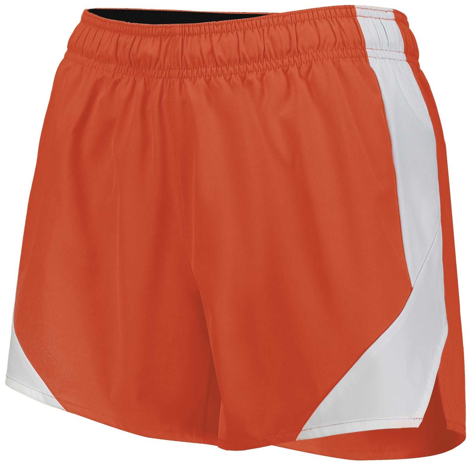 Holloway 229389 Ladies Olympus Shorts - Orange White - HIT a Double