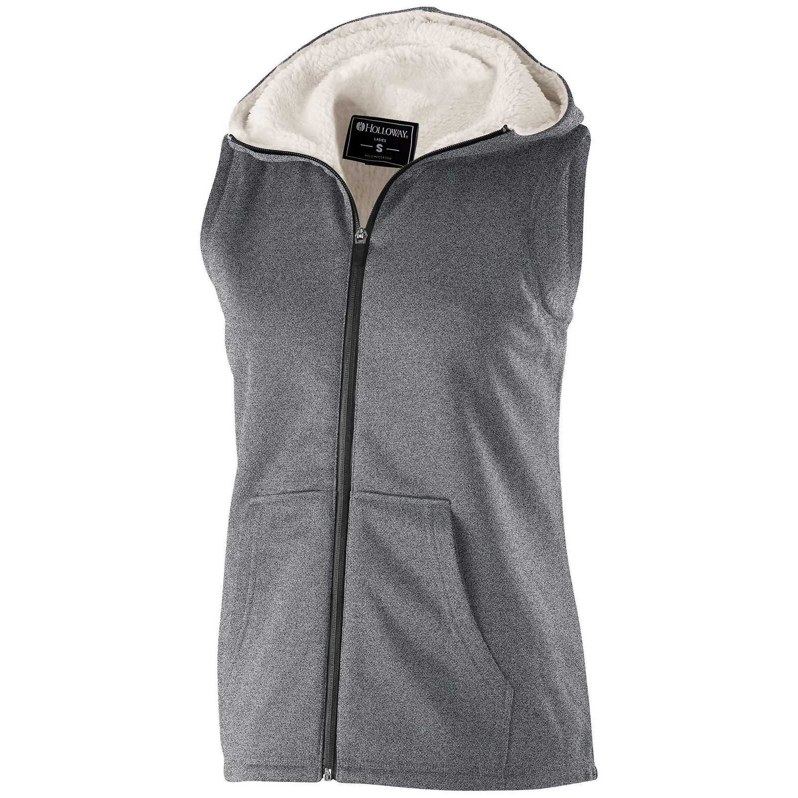 Holloway 229391 Ladies' Artillery Sherpa Vest - Athletic Heather - HIT a Double